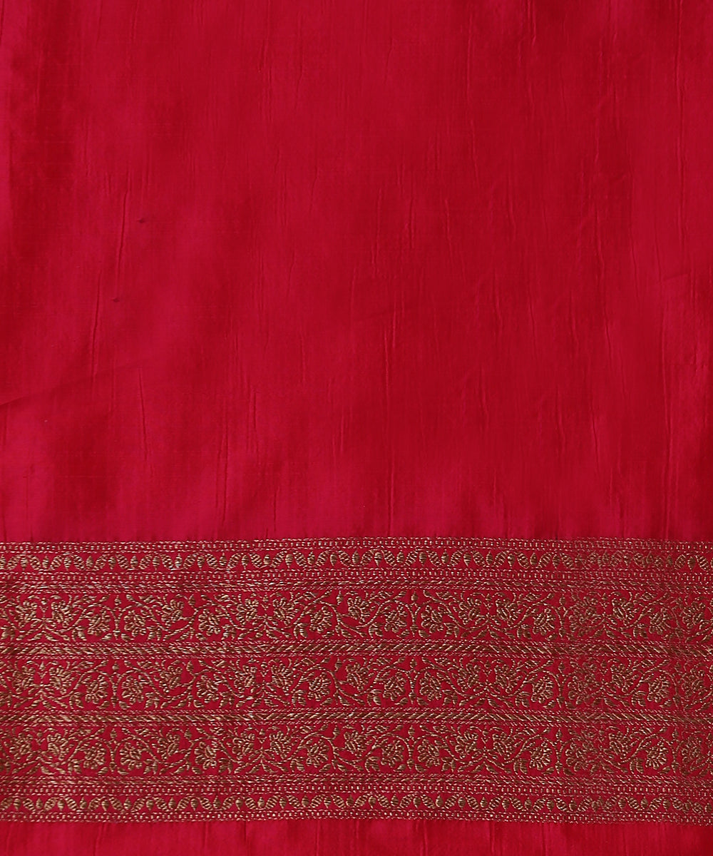 Pink_Handloom_Pure_Katan_Silk_Kimkhab_Banarasi_Saree_With_Antique_Zari_WeaverStory_05