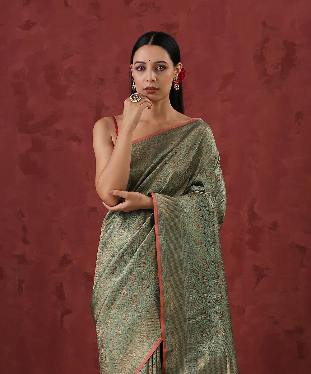 Pista_Green_Handloom_Pure_Katan_Silk_Kimkhab_Banarasi_Saree_With_Antique_Zari_WeaverStory_01