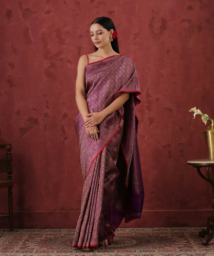 Purple_Handloom_Pure_Katan_Silk_Kimkhab_Banarasi_Saree_With_Antique_Zari_WeaverStory_02