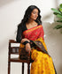 Handloom_Mustard_Pure_Mulberry_Silk_Patola_Saree_With_Black_And_Red_Border_WeaverStory_01