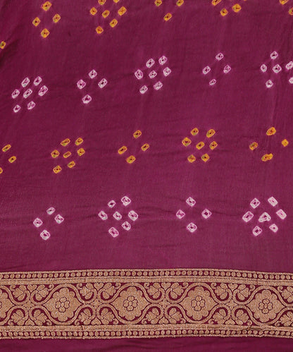 Purple_Handloom_Georgette_Banarasi_Bandhej_Saree_With_Cutwork_Weave_WeaverStory_05
