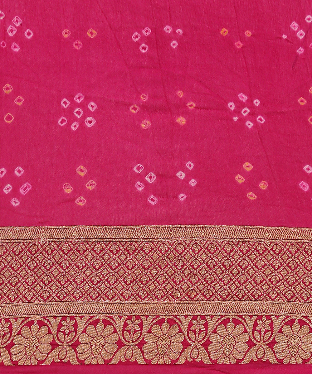 Handloom_Pink_Georgette_Banarasi_Bandhej_Saree_With_Intricate_Cutwork_Weave_WeaverStory_05