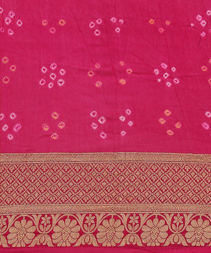 Handloom_Pink_Georgette_Banarasi_Bandhej_Saree_With_Intricate_Cutwork_Weave_WeaverStory_05