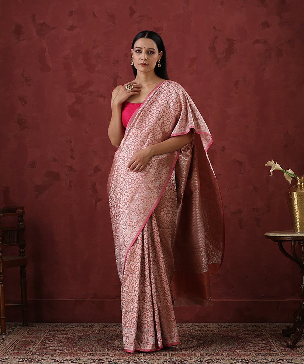 Handloom_Peach_Pure_Katan_Silk_Banarasi_Saree_with_Kimkhab_Weave_WeaverStory_02