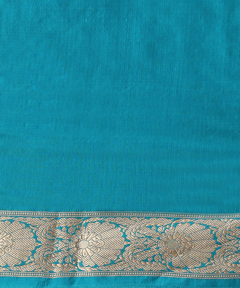 Handloom_Turquoise_Pure_Katan_Silk_Banarasi_Saree_with_Zari_Jaal_WeaverStory_05