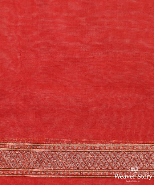 Handloom_Red_Pure_Cotton_Banarasi_Jamdani_Saree_With_Konia_Pallu_WeaverStory_05