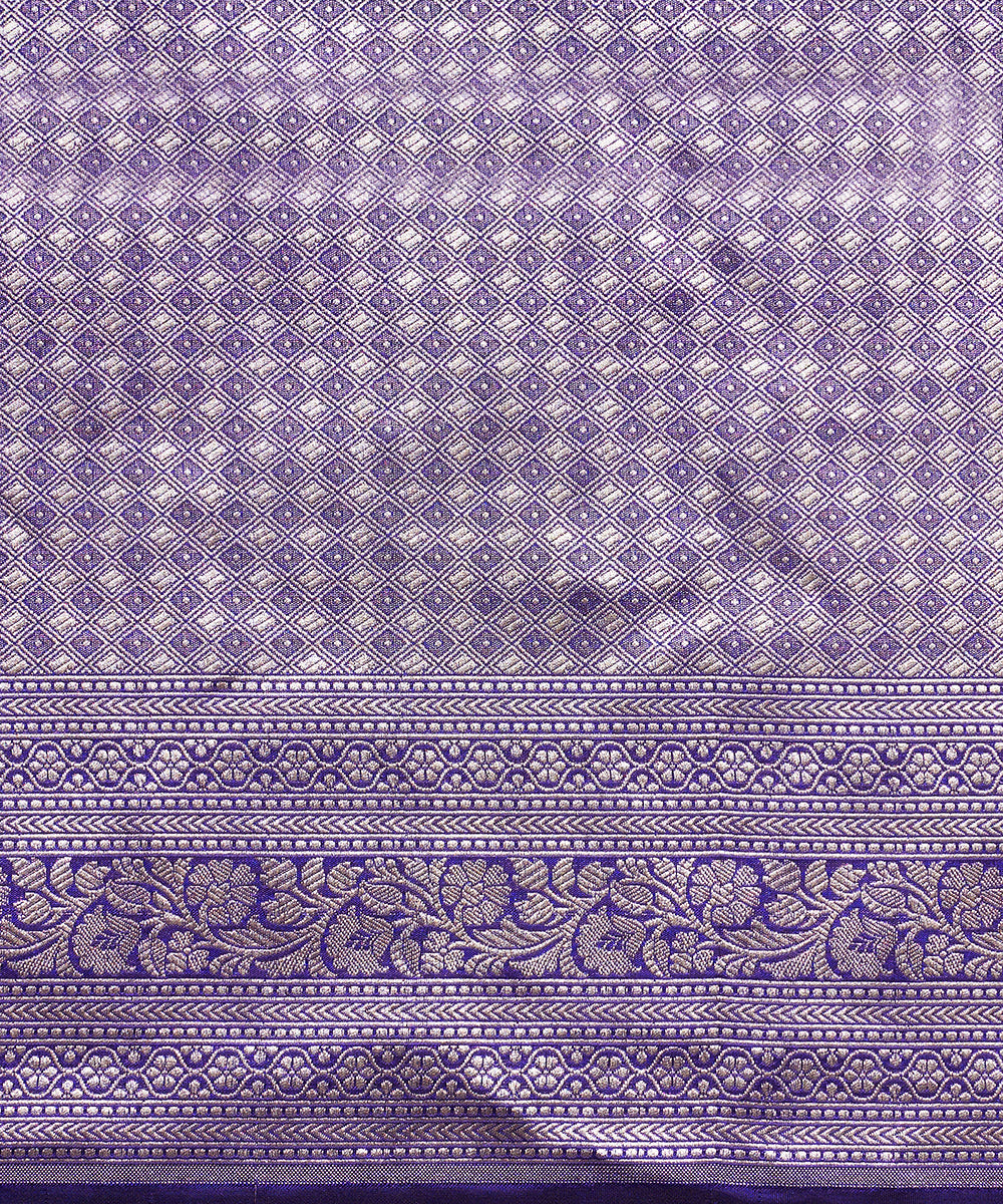 Purple_Handloom_Pure_Katan_Silk_Banarasi_Saree_With_Gold_Zari_Jaal_WeaverStory_05