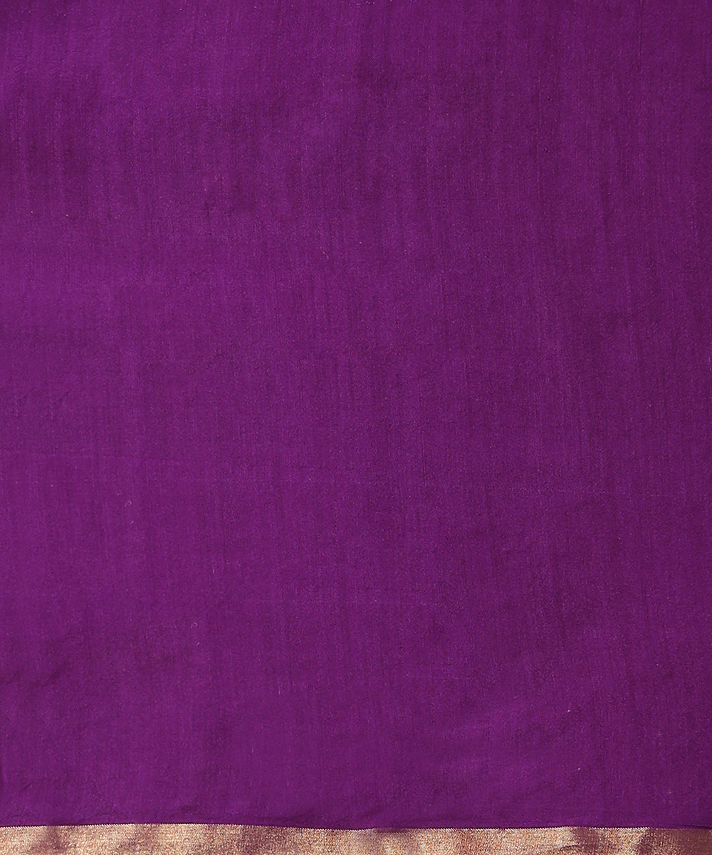 Purple_Handloom_Kora_Silk_Banarasi_Saree_With_Horizontal_Stripes_WeaverStory_05