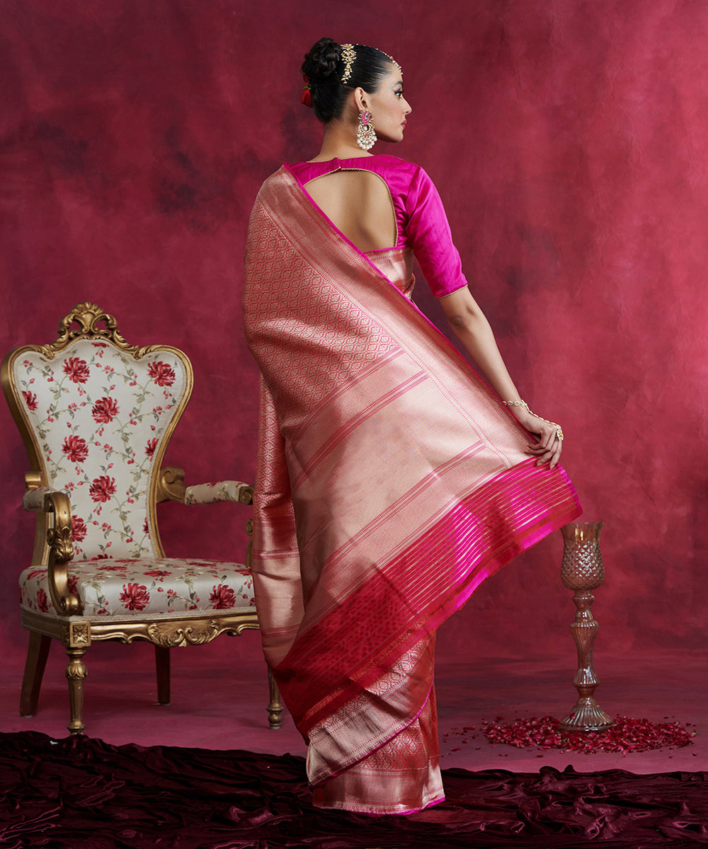 Handloom_Pink_Pure_Katan_Silk_Banarasi_Tanchoi_Saree_With_Floral_Zari_Pattern_WeaverStory_03
