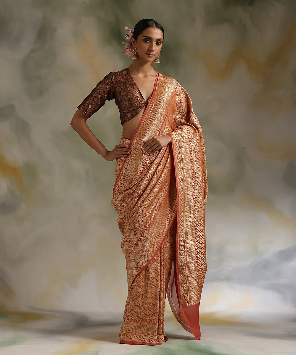 Rose_Pink_Handloom_Pure_Georgette_Kimkhab_Banarasi_Saree_WeaverStory_02
