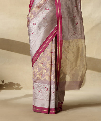 Lilac_Handloom_Pure_Silk_Chanderi_Saree_With_Parrots_Woven_All_Over_WeaverStory_04