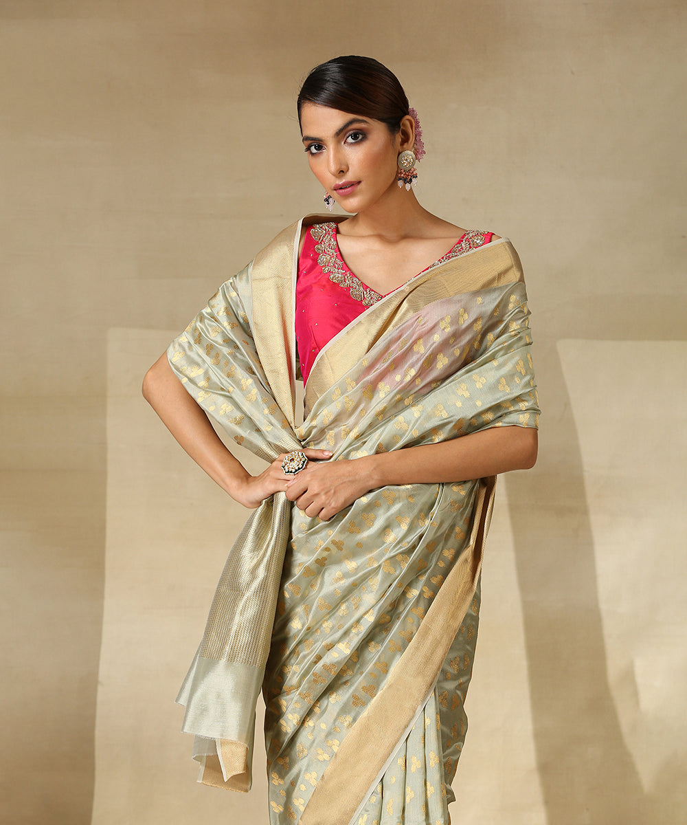 Powder_Blue_Handloom_Pure_Silk_Chanderi_Saree_With_All_Over_Zari_Booti_WeaverStory_01