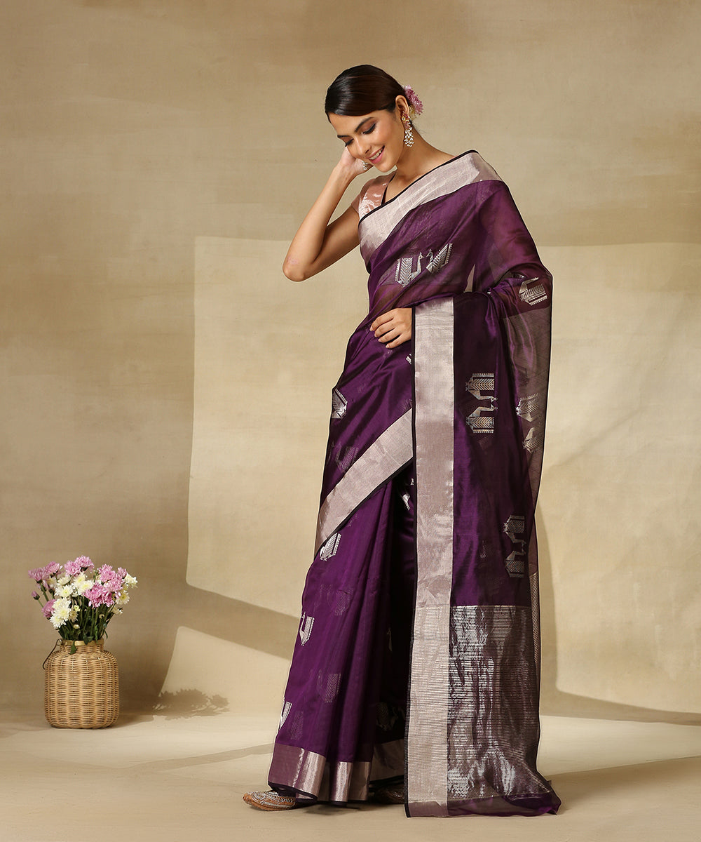 Purple_Handloom_Pure_Silk_Chanderi_Saree_With_Twin_Peacock_Motifs__WeaverStory_02