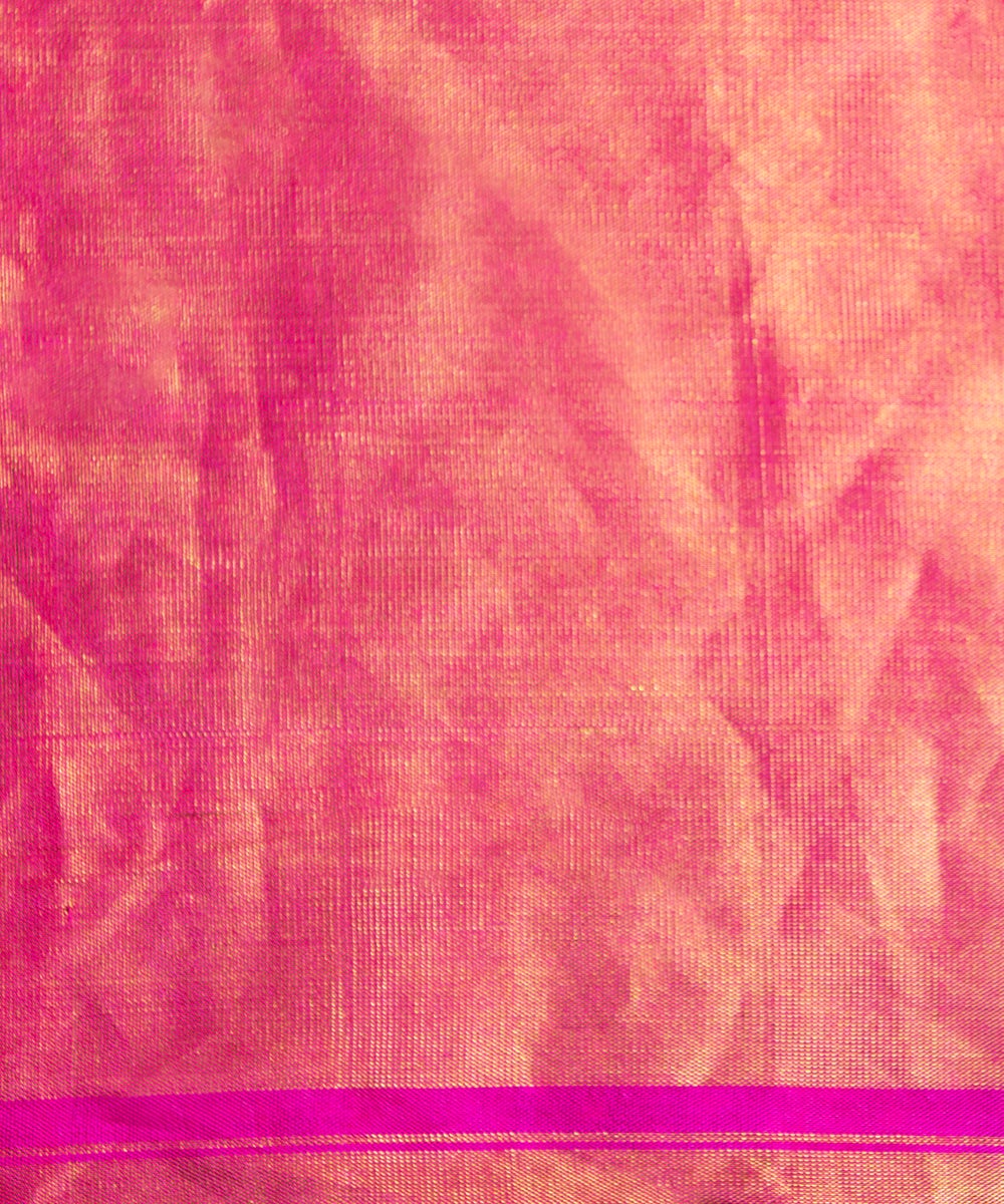 Handloom_Mehendi_Green_Tissue_Silk_Patola_Saree_with_Pink_Border_WeaverStory_05