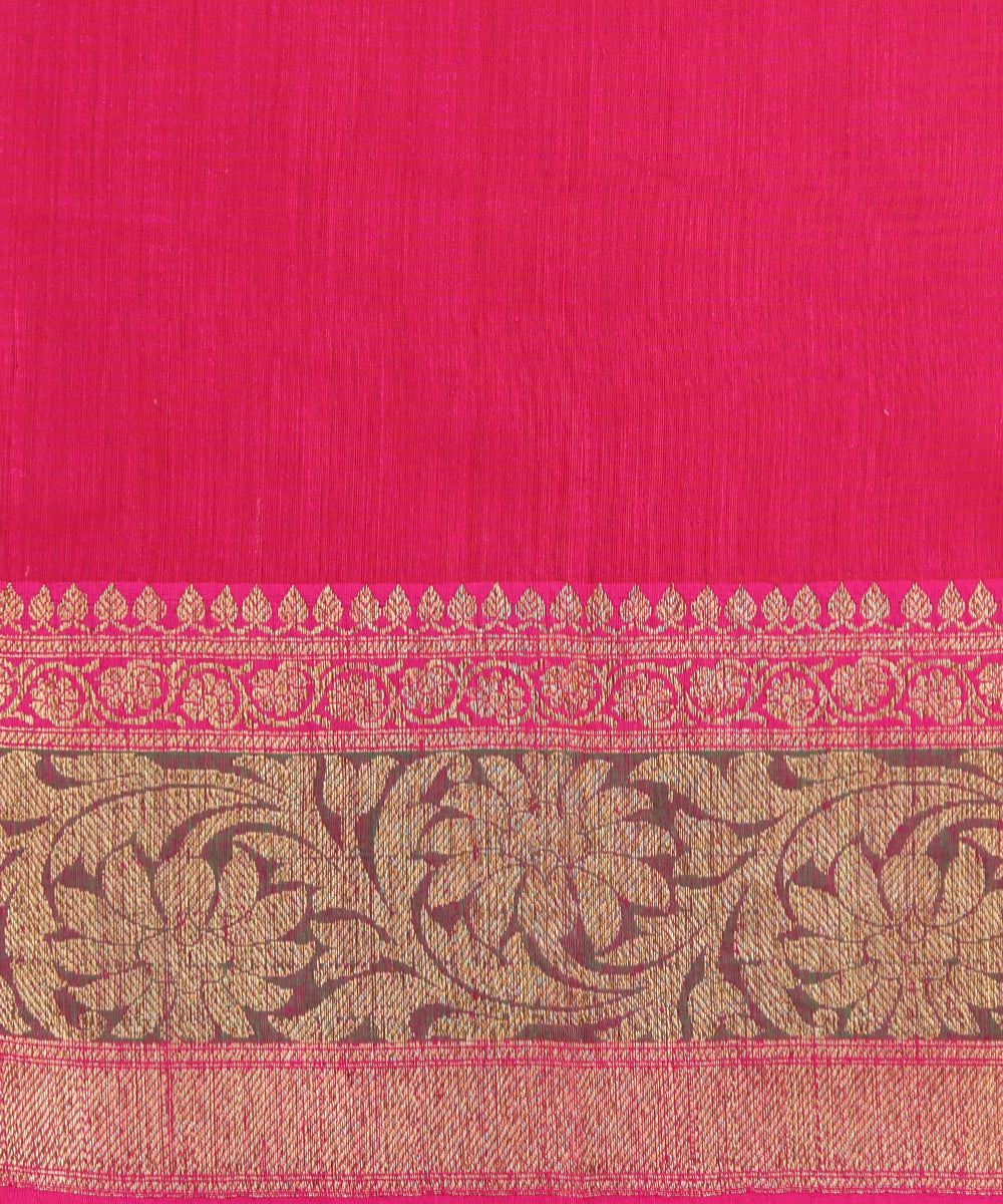 Pink_Handloom_Dupion_Silk_Banarasi_Saree_With_Broad_Zari_Border_WeaverStory_05