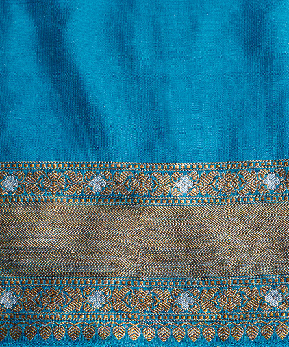 Blue_And_Green_Handloom_Pure_Katan_Silk_Rangkaat_Banarasi_Saree_WeaverStory_05