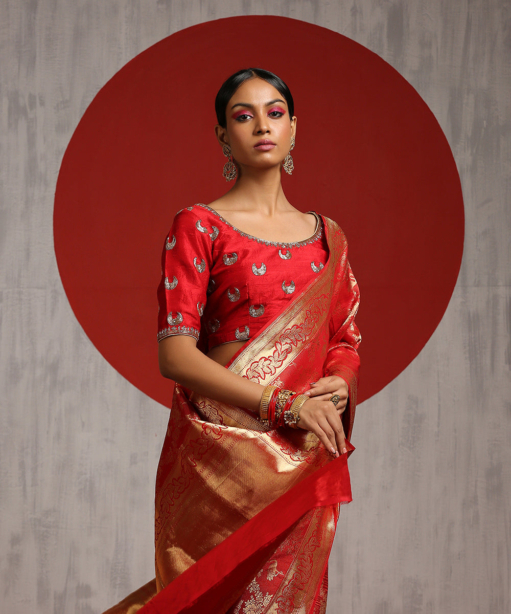 Handloom_Red_Pure_Katan_Silk_Kimkhab_Banarasi_Saree_With_Flamingo_WeaverStory_01