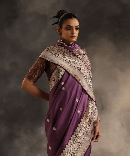 Handloom_Purple_Pure_Katan_Silk_Banarasi_Saree_With_Kadhwa_Border_WeaverStory_01