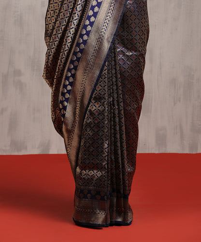 Blue_Handloom_Pure_Katan_Silk_Kimkhab_Banarasi_Saree_With_Meenakari_WeaverStory_04