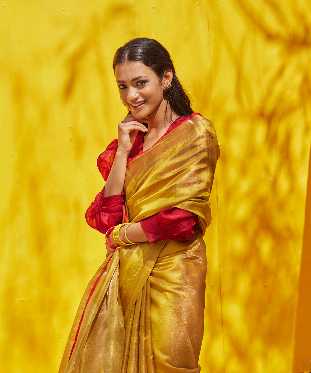 Mustard_And_Gold_Handloom_Tissue_Chanderi_Saree_With_5_Inches_Border_WeaverStory_01