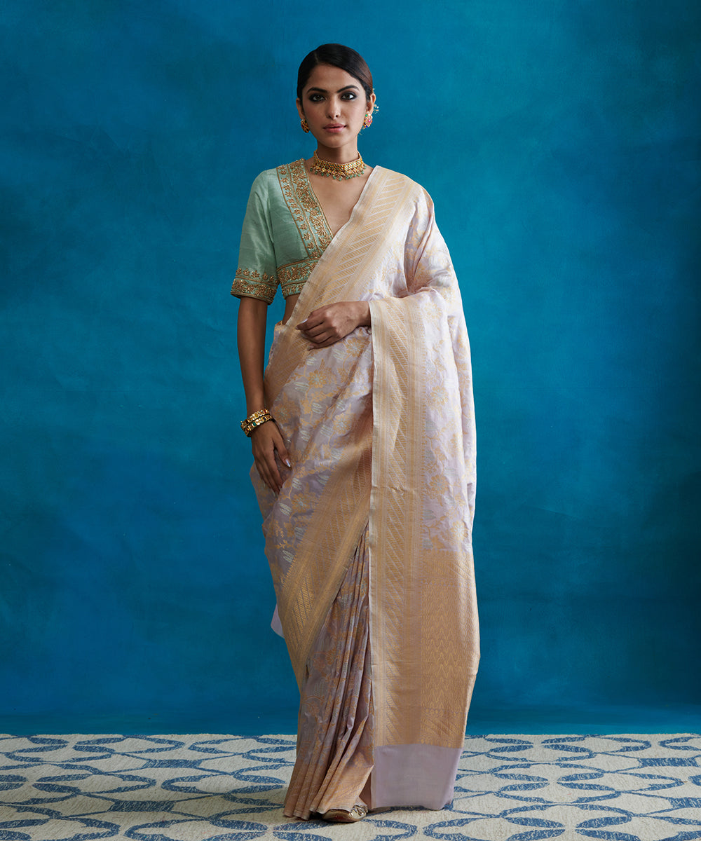 Lilac_Handloom_Pure_Katan_Silk_Banarasi_Saree_With_Zari_Jaal_WeaverStory_02