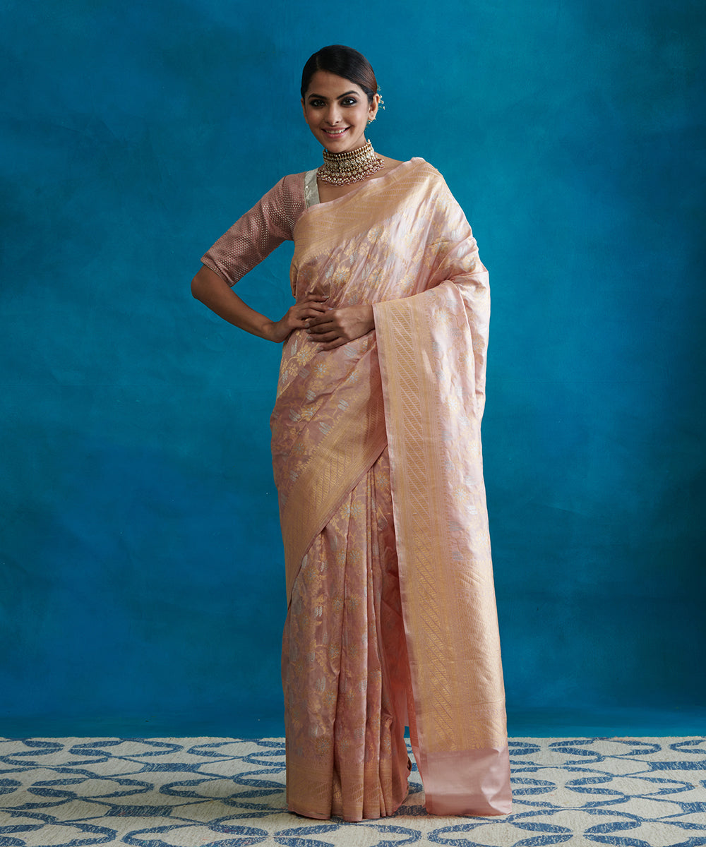 Handloom_Blush_Pink_Pure_Katan_Silk_Banarasi_Saree_With_Cutwork_Jaal_WeaverStory_02