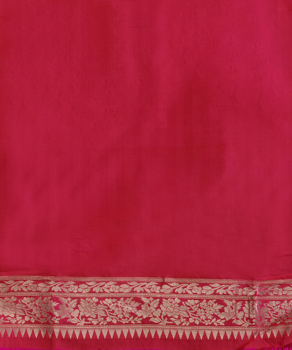 Handloom_Hot_Pink_Pure_Katan_Silk_Banarasi_With_Cutwork_Floral_Jaal_WeaverStory_05