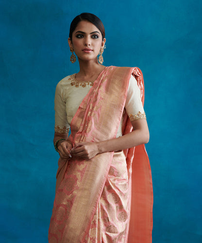 Rose_Pink_Handloom_Pure_Katan_Silk_Banarasi_Saree_With_Zari_Border_WeaverStory_01