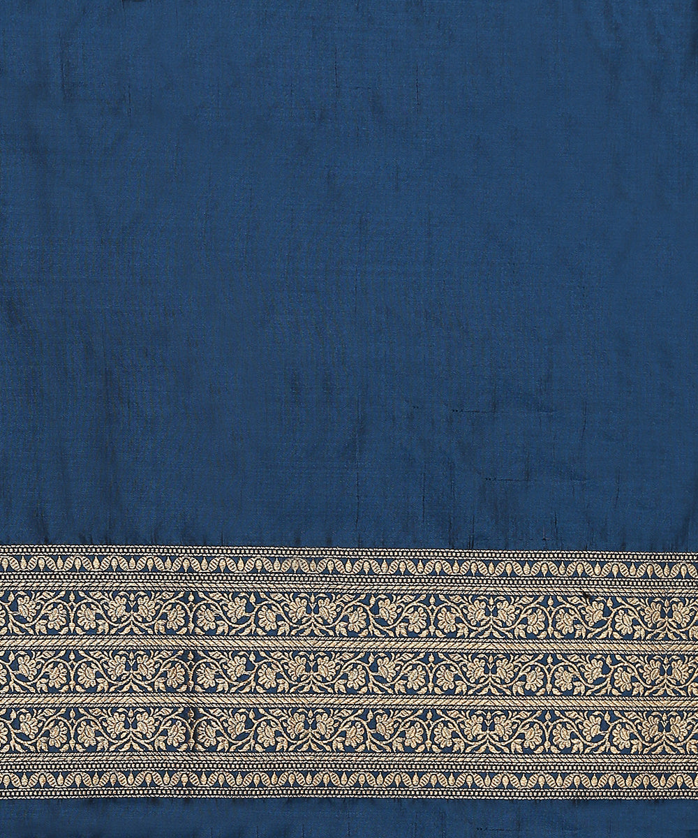 Handloom_Blue_Pure_Katan_Silk_Kimkhab_Banarasi_Saree_With_Gold_Zari_WeaverStory_05