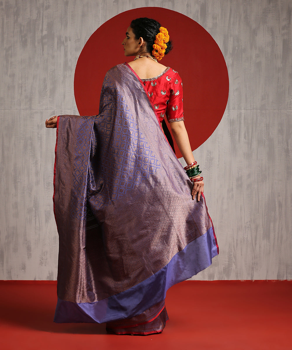 Blue_Handloom_Pure_Katan_Silk_Kimkhab_Banarasi_Saree_With_Antique_Zari_WeaverStory_03