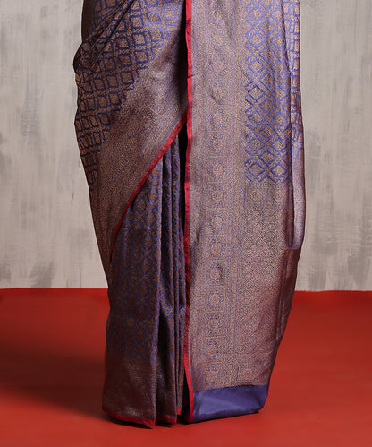 Blue_Handloom_Pure_Katan_Silk_Kimkhab_Banarasi_Saree_With_Antique_Zari_WeaverStory_04