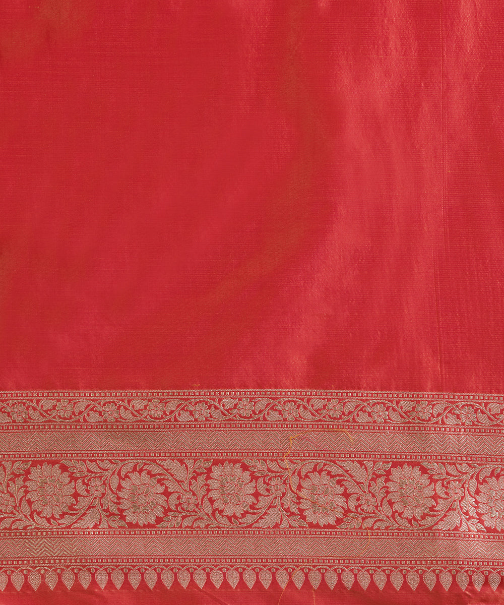 Handloom_Orange_And_Pink_Dual_Tone_Pure_Katan_Silk_Banarasi_Saree_With_Jaal_WeaverStory_05