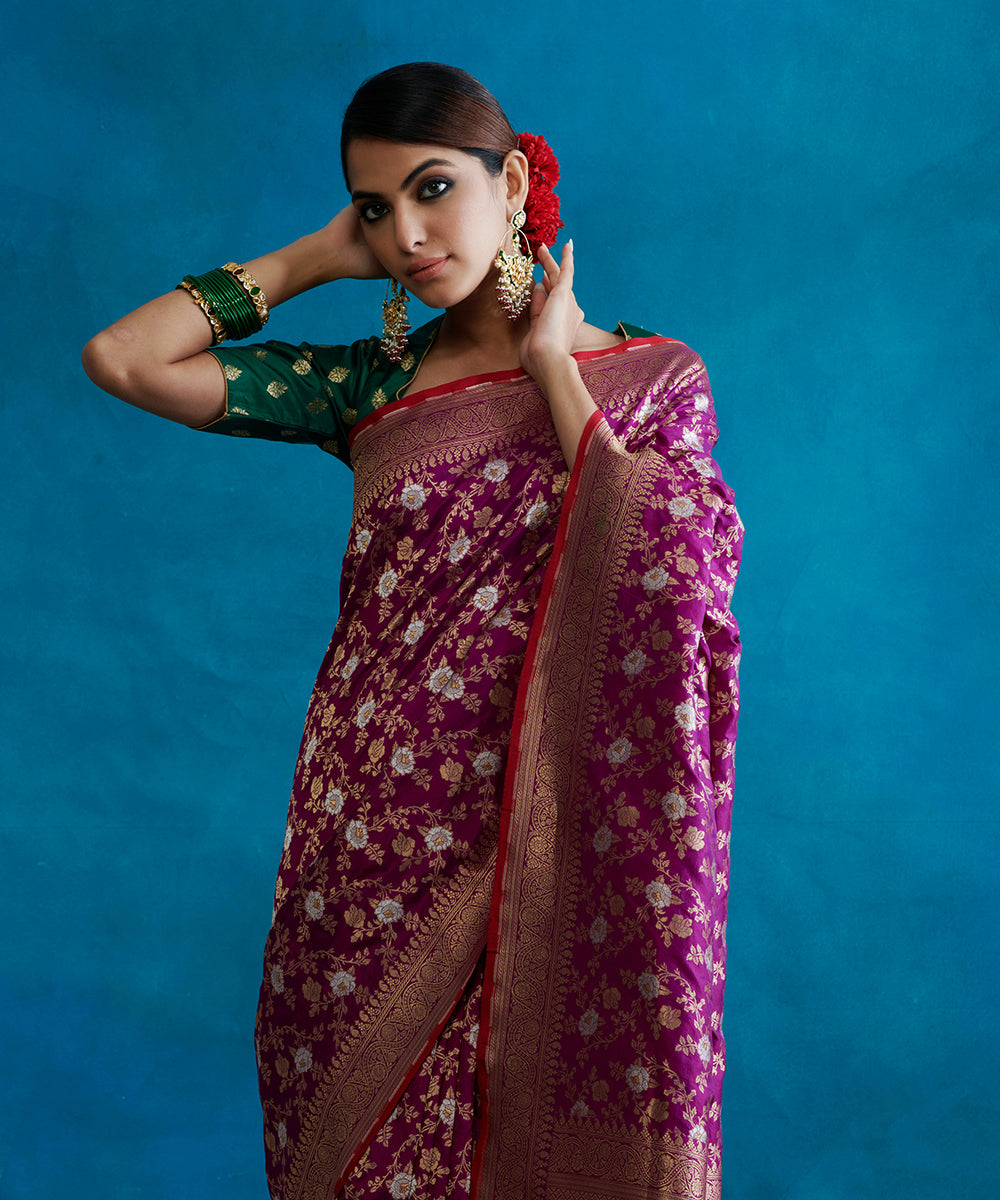 Handloom_Purple_Pure_Katan_Silk_Banarasi_Saree_With_Sona_Rupa_Jaal_WeaverStory_01