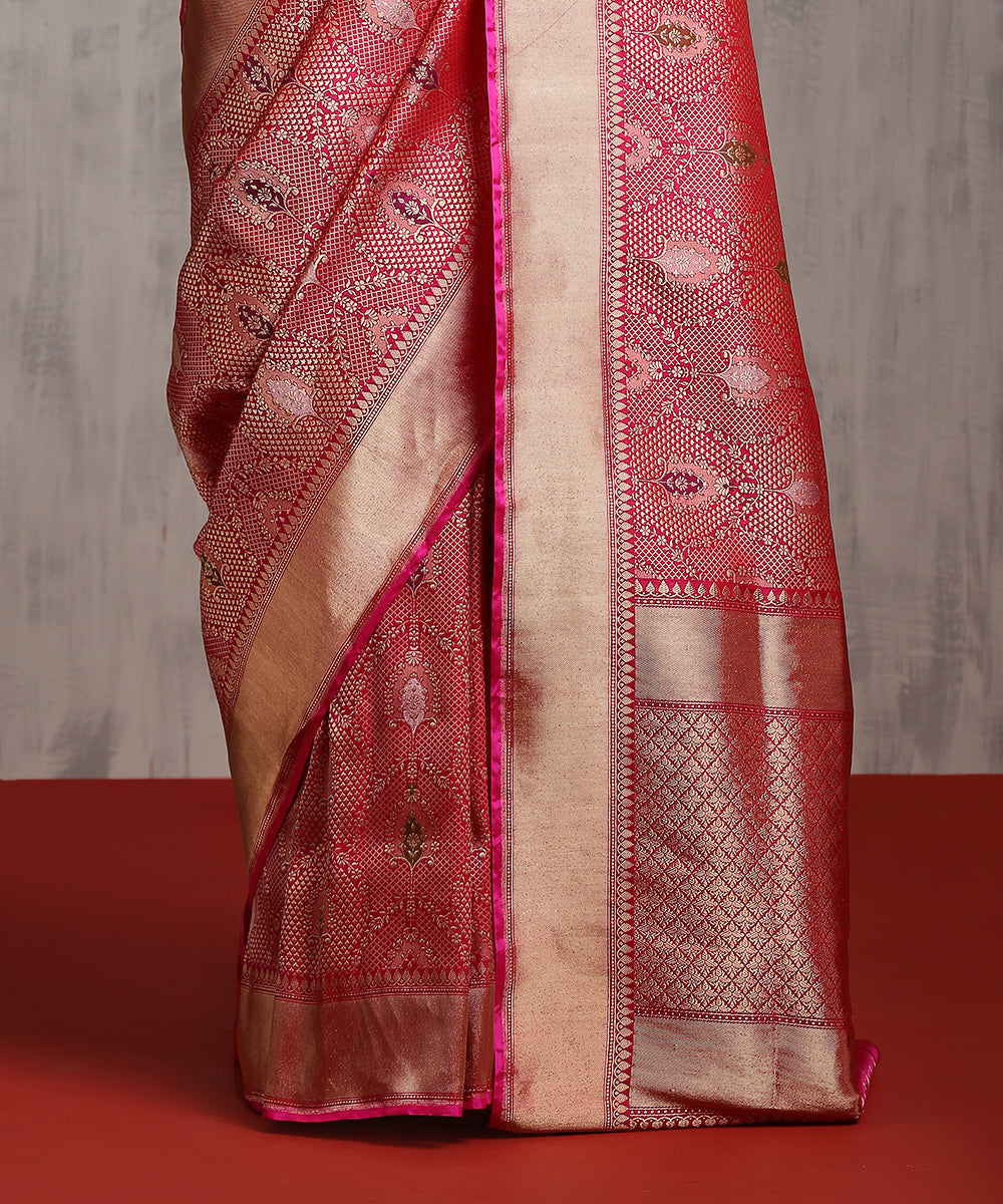 Pink_Handloom_Tanchoi_Pure_Katan_Silk_Banarasi_Saree_With_Meenakari_WeaverStory_04