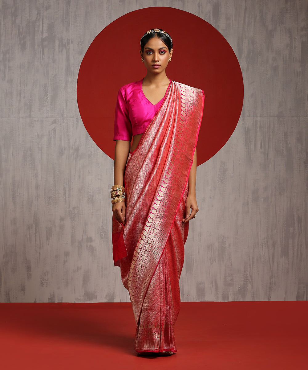 Handloom_Pink_And_Red_Pure_Katan_Silk_Kimkhab_Banarasi_Saree_WeaverStory_02