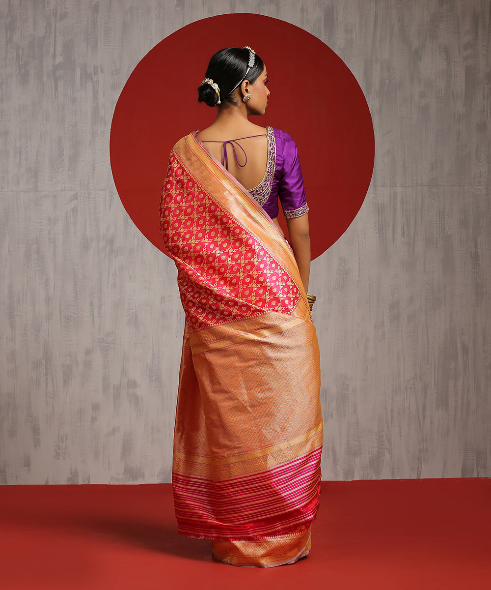 Pink_Handloom_Tissue_Silk_Tanchoi_Banarasi_Saree_With_Weft_Zari_Weave_WeaverStory_03