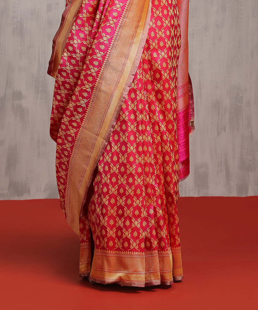 Pink_Handloom_Tissue_Silk_Tanchoi_Banarasi_Saree_With_Weft_Zari_Weave_WeaverStory_04