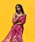 Pink_Handloom_Pure_Katan_Silk_Banarasi_Saree_With_Kadhwa_Booti_And_Satin_Border_WeaverStory_01