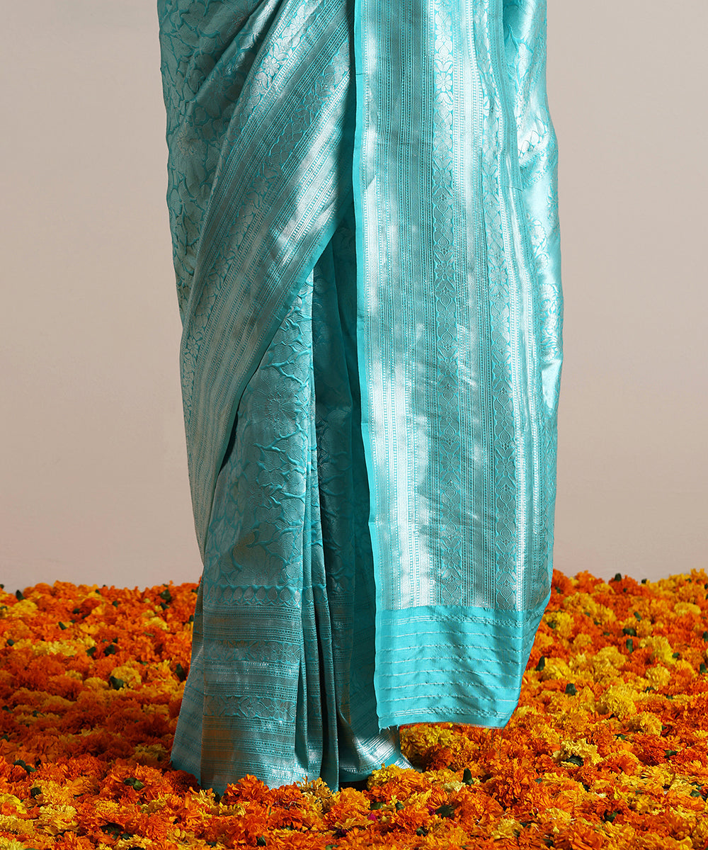 Turquoise_Handloom_Blue_Pure_Katan_Silk_Brocade_Banarasi_Saree_WeaverStory_04