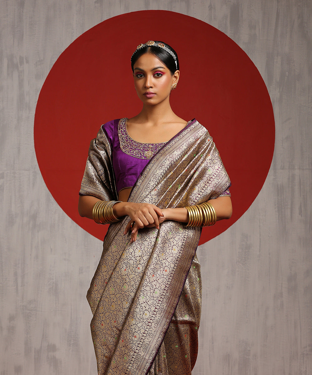 Purple_Handloom_Pure_Katan_Silk_Kimkhab_Banarasi_Saree_With_Meenakari_WeaverStory_01