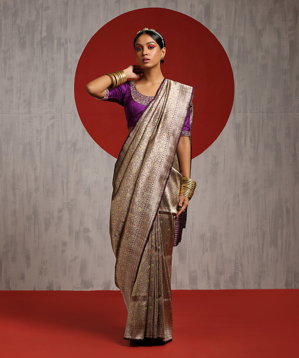 Purple_Handloom_Pure_Katan_Silk_Kimkhab_Banarasi_Saree_With_Meenakari_WeaverStory_02