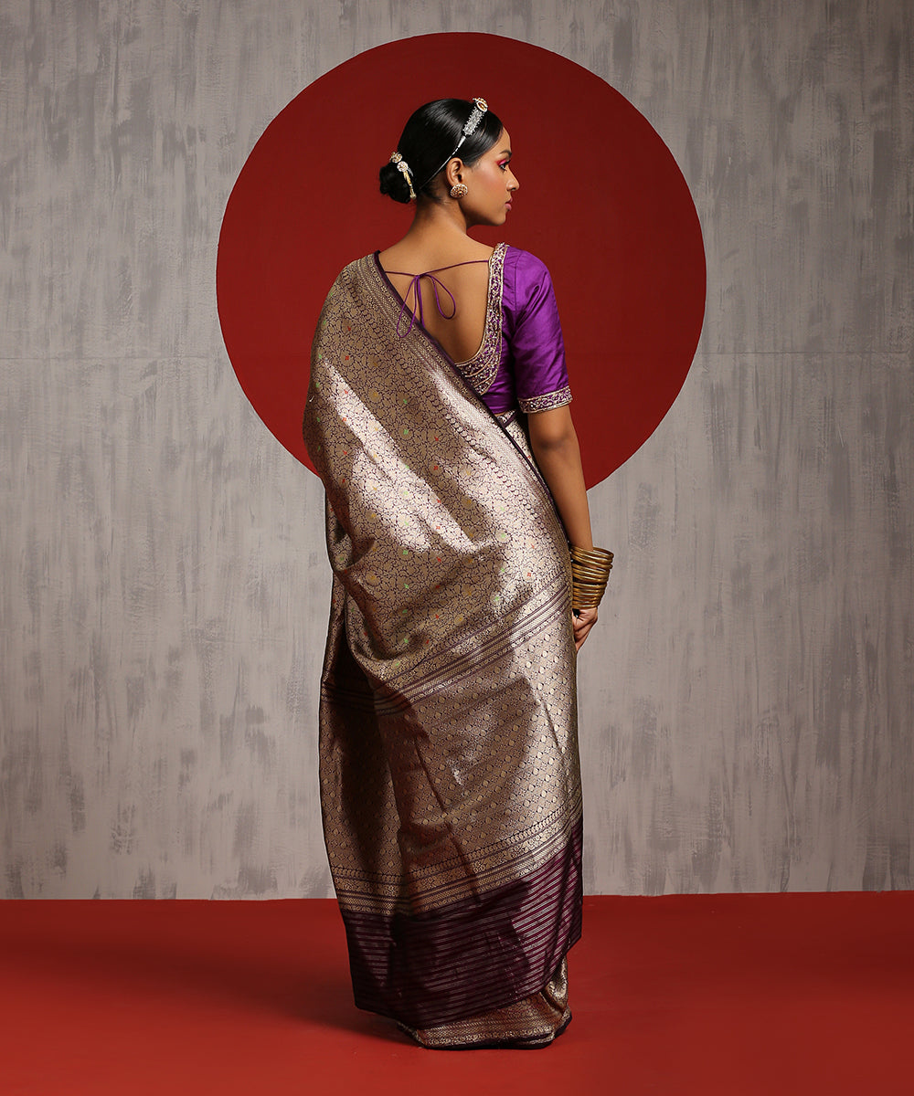 Purple_Handloom_Pure_Katan_Silk_Kimkhab_Banarasi_Saree_With_Meenakari_WeaverStory_03