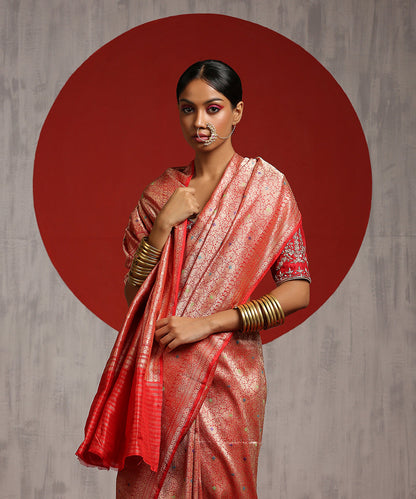 Red_Handloom_Pure_Katan_Silk_Kimkhab_Banarasi_Saree_With_Meenakari_WeaverStory_01