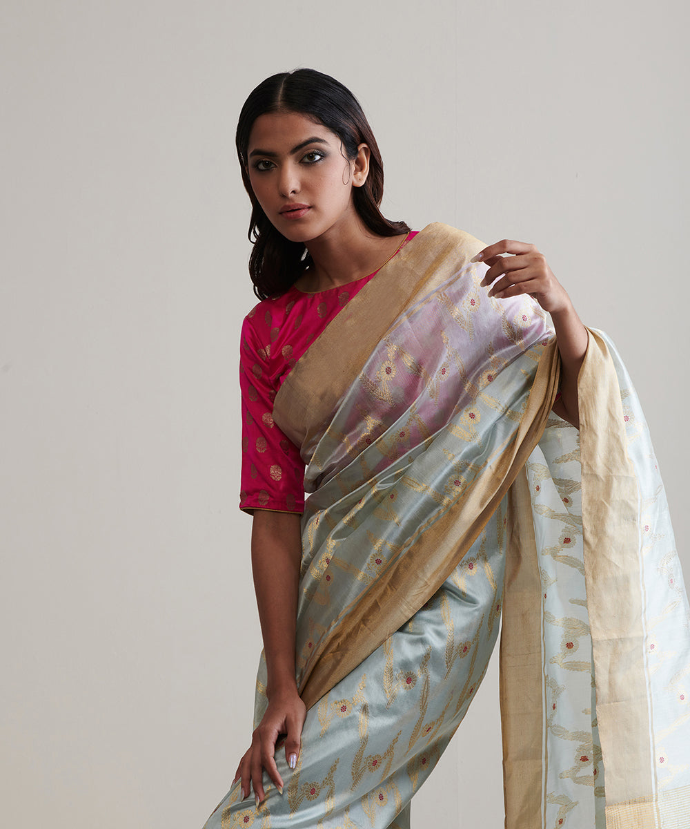 Powder_Blue_Handloom_Pure_Chanderi_Saree_Silk_With_Zari_Jaal_WeaverStory_01