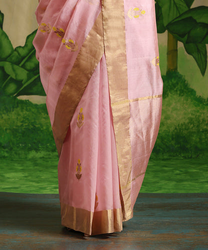 Soft_Pink_Handloom_Pure_Silk_Chanderi_Saree_With_Yellow_Floral_Motifs_WeaverStory_04