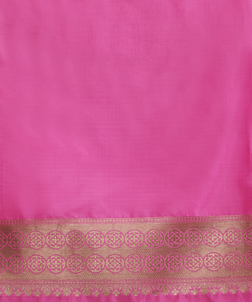 Handloom_Pink_Pure_Katan_Silk_Banarasi_Saree_With_Cutwork_Jaal_WeaverStory_05