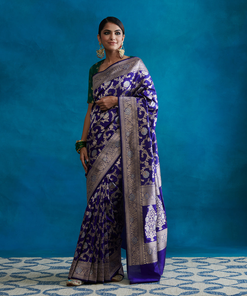 Royal_Blue_Handloom_Pure_Katan_Pure_Silk_Banarasi_Saree_With_Sona_Rupa_Jaal_WeaverStory_02