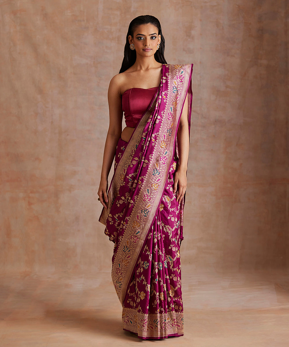 Purple_Handloom_Pure_Katan_Silk_Banarasi_Saree_With_Heavy_Meenakari_Border_WeaverStory_02