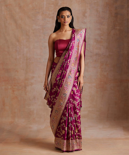 Purple_Handloom_Pure_Katan_Silk_Banarasi_Saree_With_Heavy_Meenakari_Border_WeaverStory_02