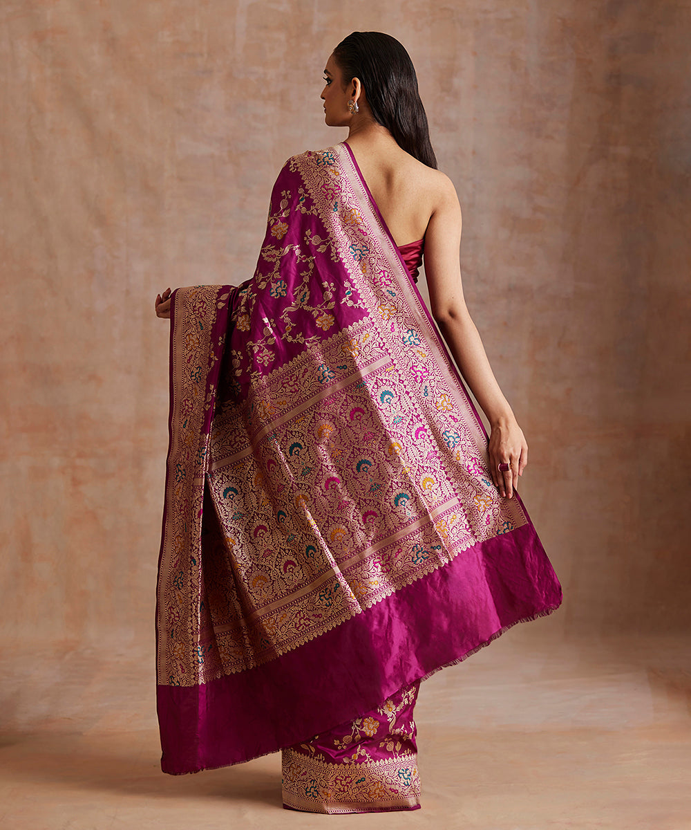 Purple_Handloom_Pure_Katan_Silk_Banarasi_Saree_With_Heavy_Meenakari_Border_WeaverStory_03